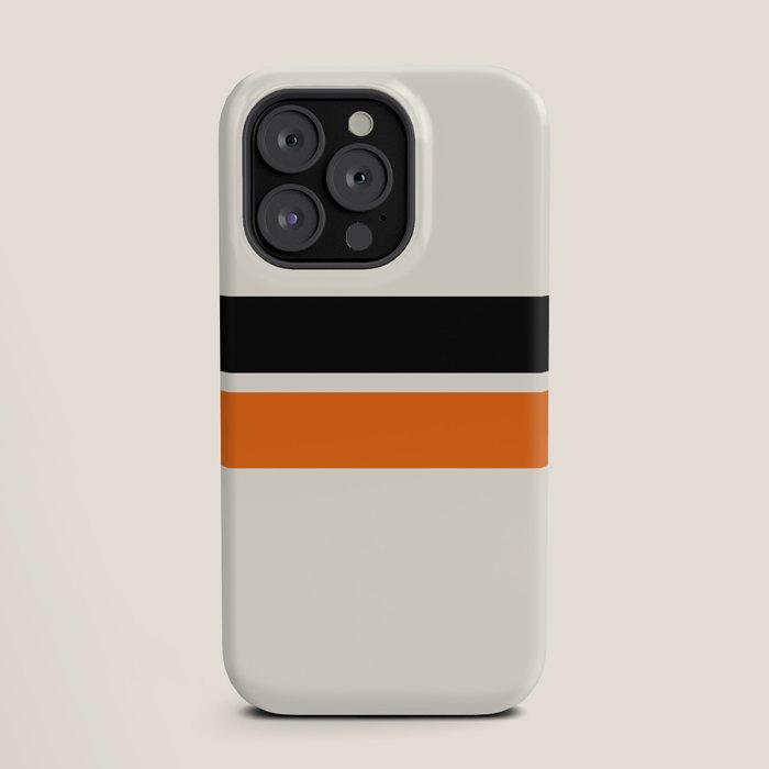 2 Stripes Black Orange iPhone Case