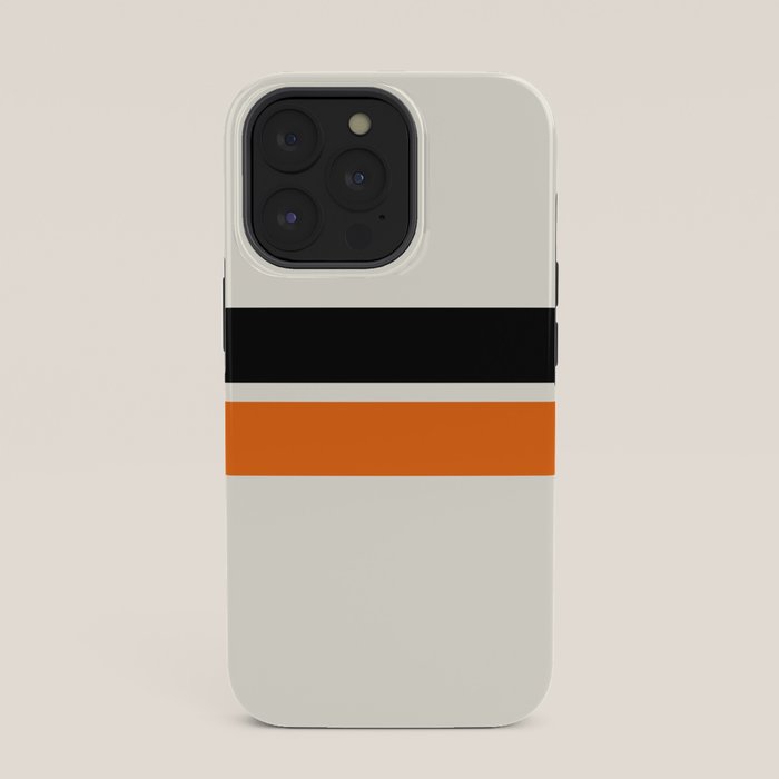 2 Stripes Black Orange iPhone Case