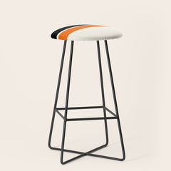 2 Stripes Black Orange Stool
