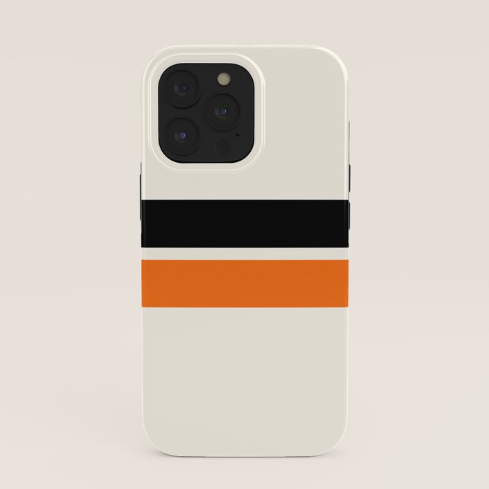2 Stripes Black Orange iPhone Case