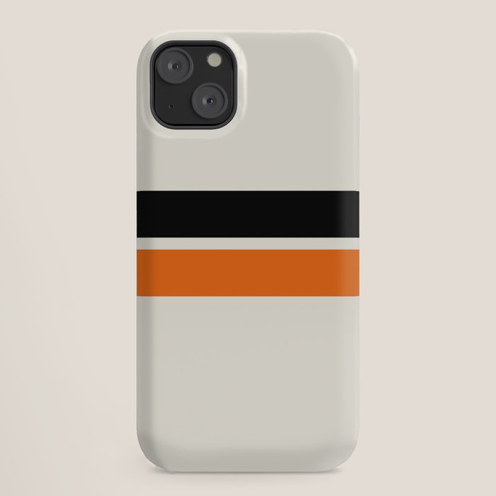 2 Stripes Black Orange iPhone Case