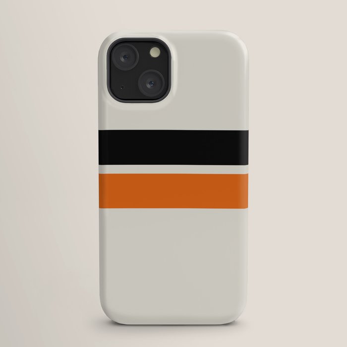 2 Stripes Black Orange iPhone Case
