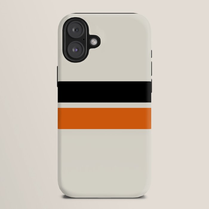 2 Stripes Black Orange iPhone Case