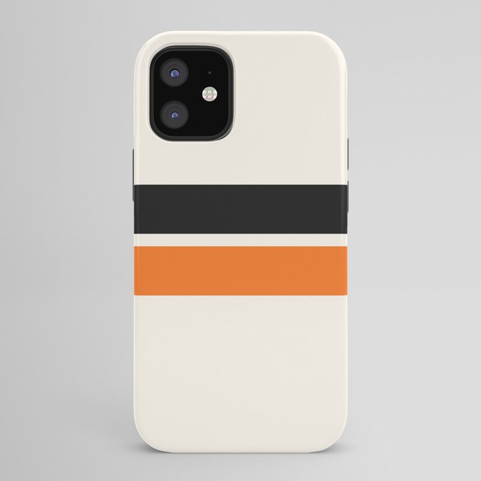 2 Stripes Black Orange iPhone Case