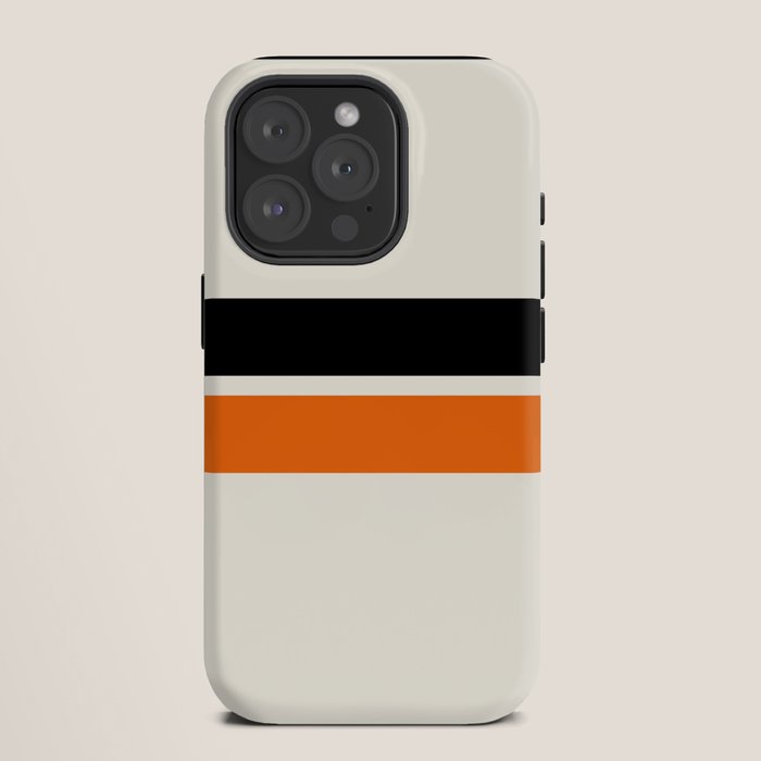 2 Stripes Black Orange iPhone Case