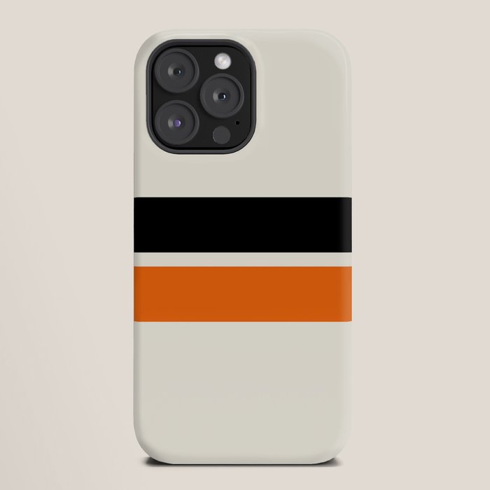 2 Stripes Black Orange iPhone Case
