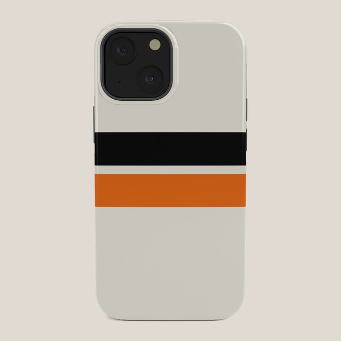 2 Stripes Black Orange iPhone Case