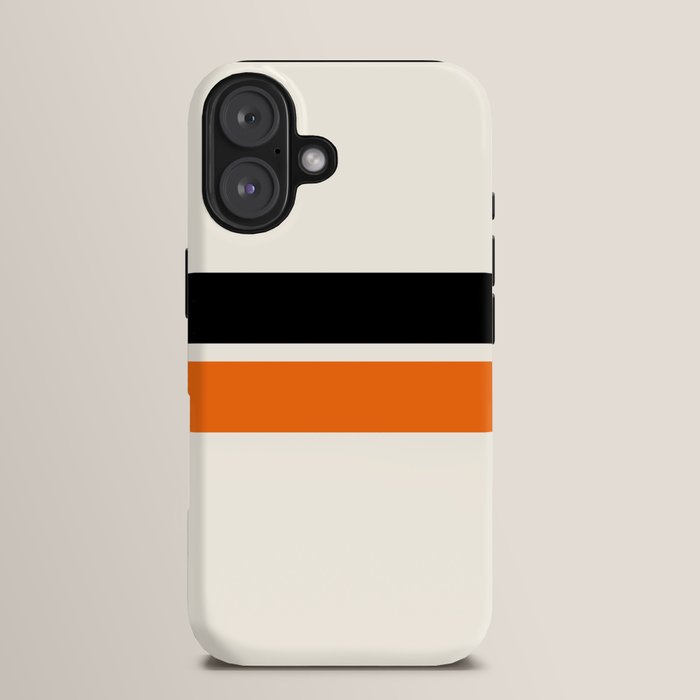 2 Stripes Black Orange iPhone Case