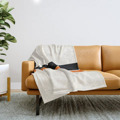 2 Stripes Black Orange Throw Blanket