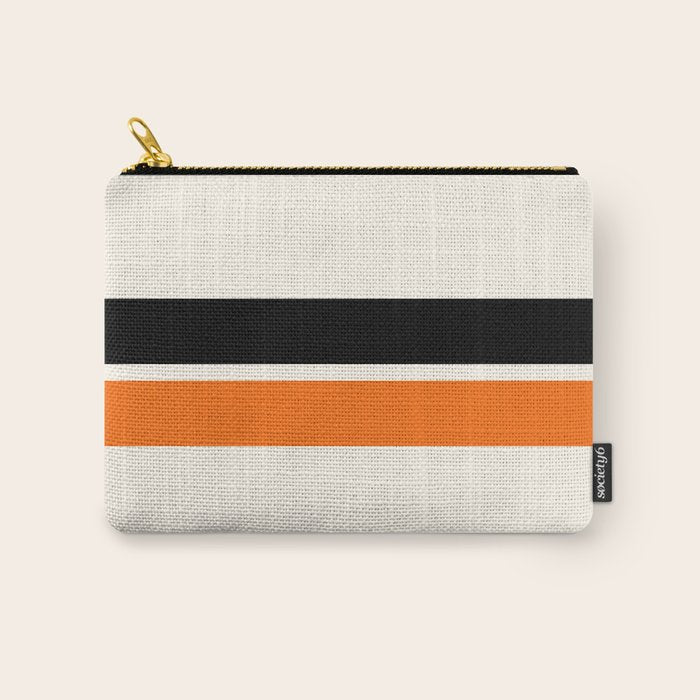 2 Stripes Black Orange Carry All Pouch