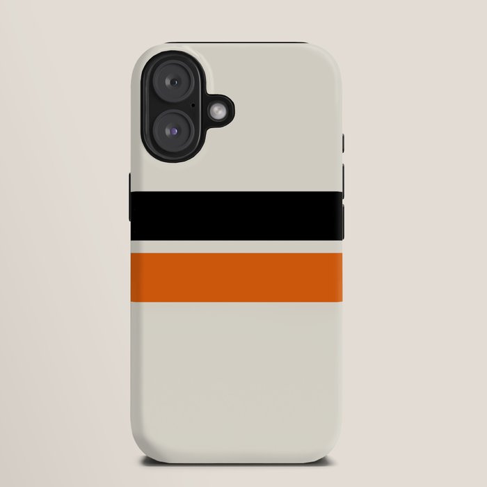 2 Stripes Black Orange iPhone Case