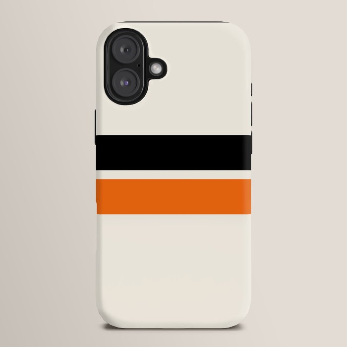 2 Stripes Black Orange iPhone Case