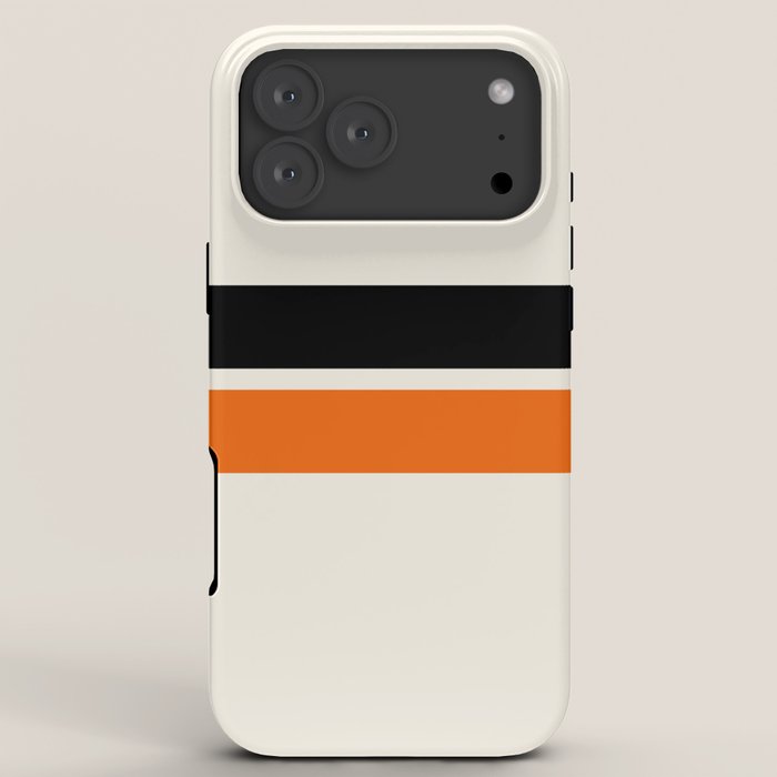 2 Stripes Black Orange iPhone Case