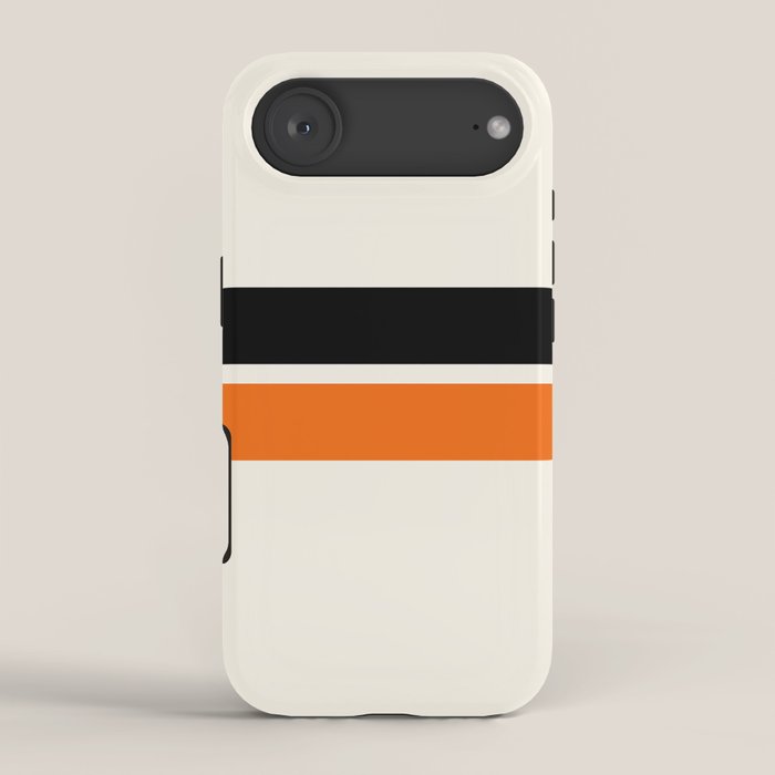 2 Stripes Black Orange iPhone Case