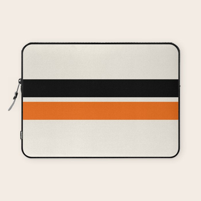 2 Stripes Black Orange Laptop Sleeve