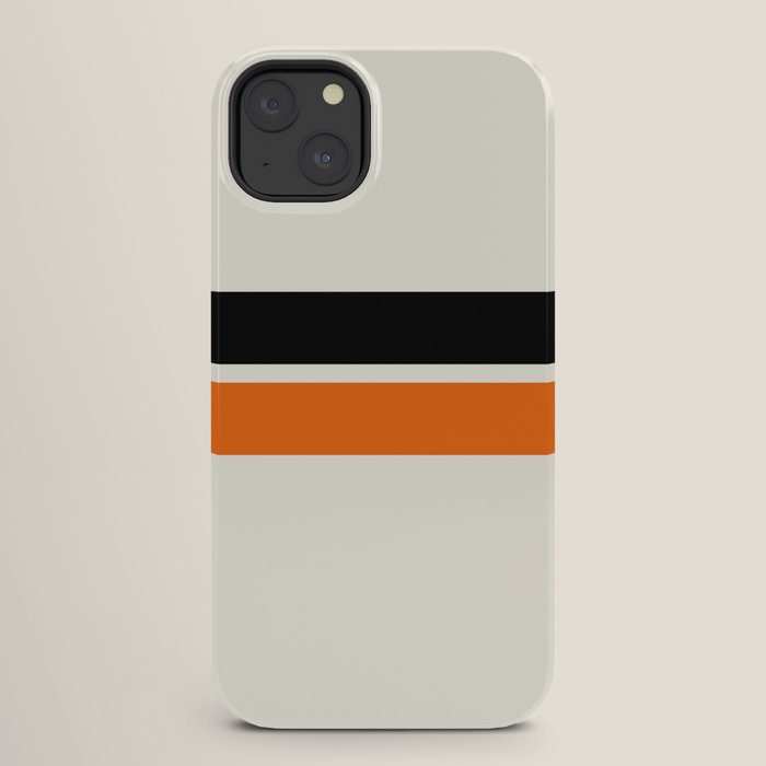 2 Stripes Black Orange iPhone Case