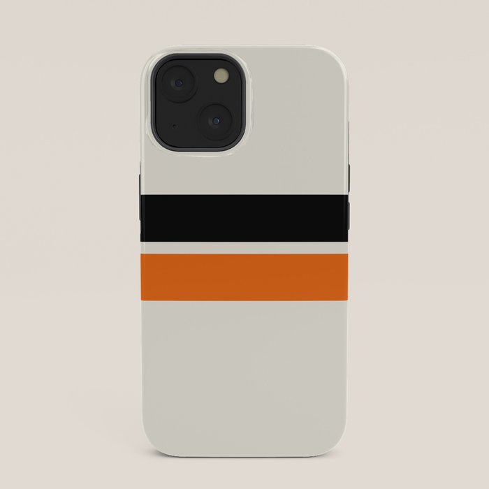 2 Stripes Black Orange iPhone Case