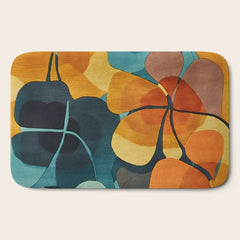 A Floral Palette of Colorful Petals Bath Mat
