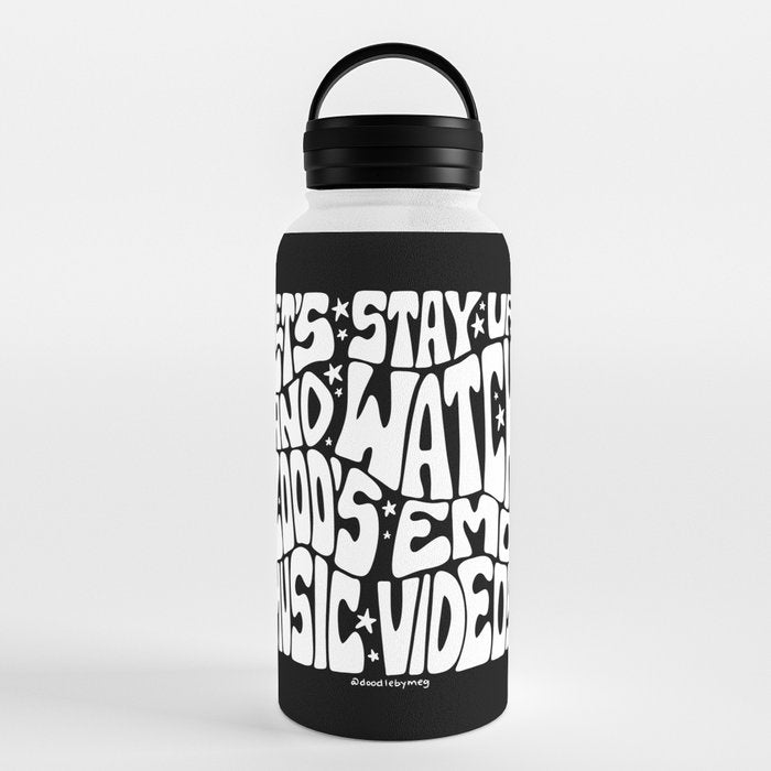 2000's Emo Music Video Water Bottle