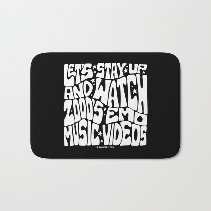 2000's Emo Music Video Bath Mat