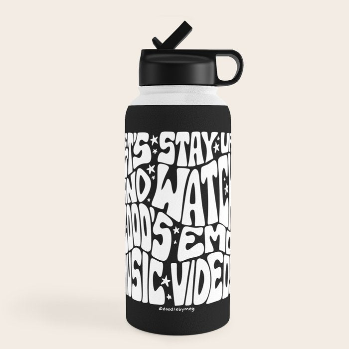 2000's Emo Music Video Water Bottle