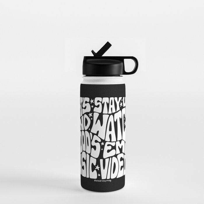 2000's Emo Music Video Water Bottle