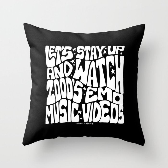 2000's Emo Music Video Throw Pillow