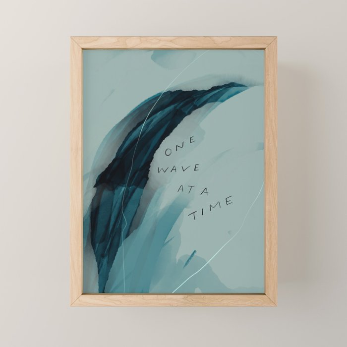 "One Wave At A Time" Mini Art Print