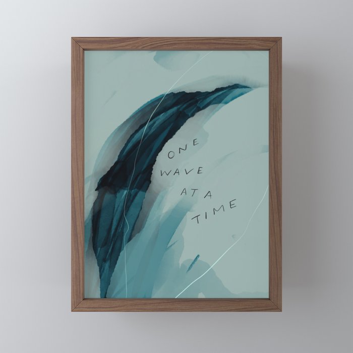 "One Wave At A Time" Mini Art Print