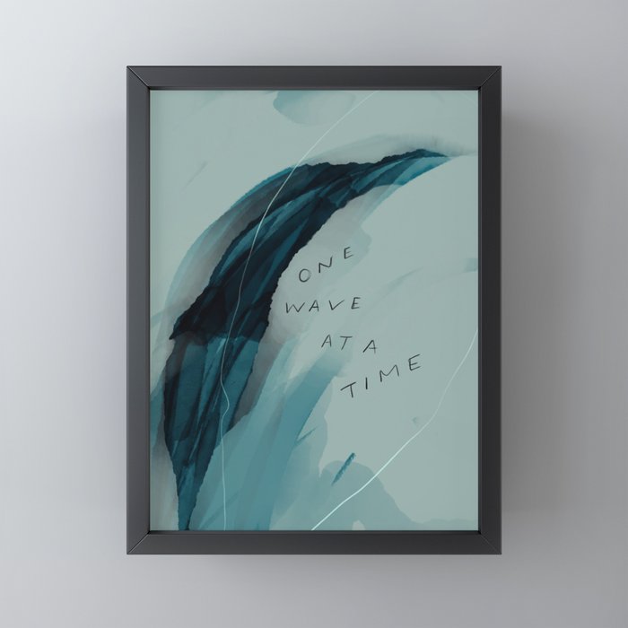 "One Wave At A Time" Mini Art Print