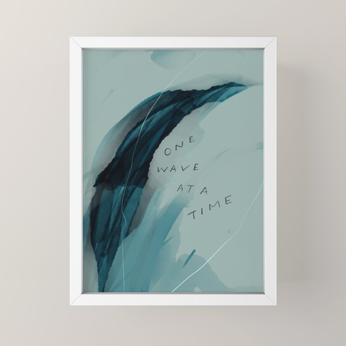 "One Wave At A Time" Mini Art Print