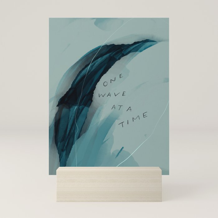 "One Wave At A Time" Mini Art Print