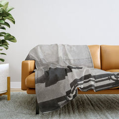 1920 Woman at the Gate, Eiffel Tower black and white photography / jazz age black & white photograph Throw Blanket