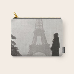 1920 Woman at the Gate, Eiffel Tower black and white photography / jazz age black & white photograph Carry All Pouch