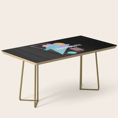 80s Retrowave Design - Memphis Pattern 135 Coffee Table
