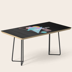 80s Retrowave Design - Memphis Pattern 135 Coffee Table