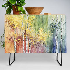 4 Season watercolor collection - summer Credenza