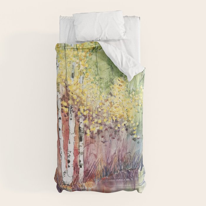 4 Season watercolor collection - summer Duvet Cover