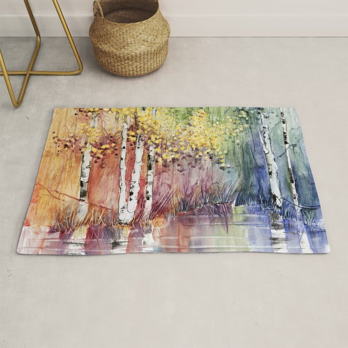 4 Season watercolor collection - summer Rug