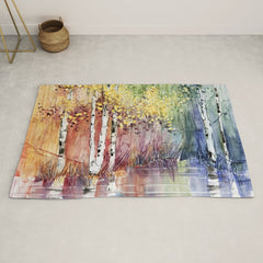 4 Season watercolor collection - summer Rug