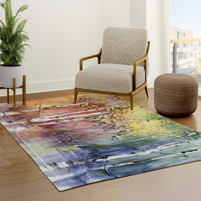 4 Season watercolor collection - summer Rug