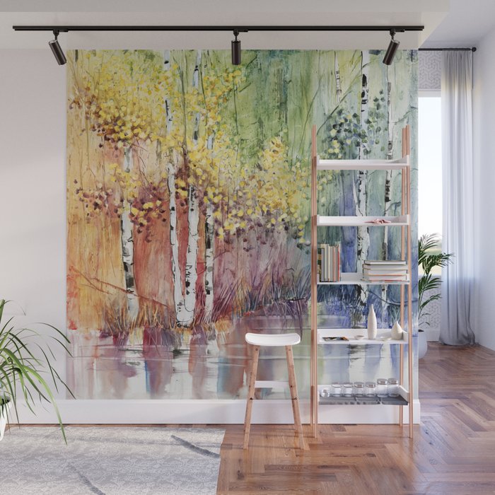 4 Season watercolor collection - summer Wall Mural