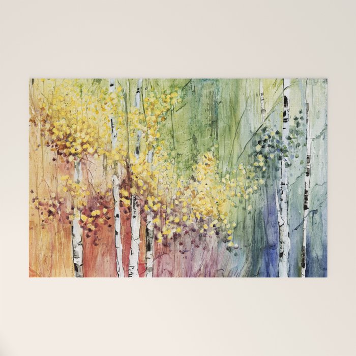 4 Season watercolor collection - summer Welcome Mat