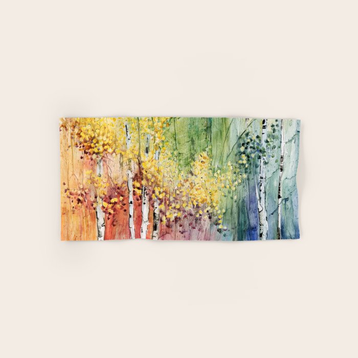 4 Season watercolor collection - summer Bath Towel