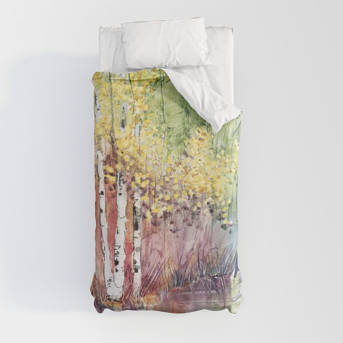 4 Season watercolor collection - summer Duvet Cover