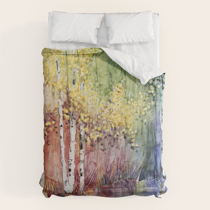 4 Season watercolor collection - summer Duvet Cover