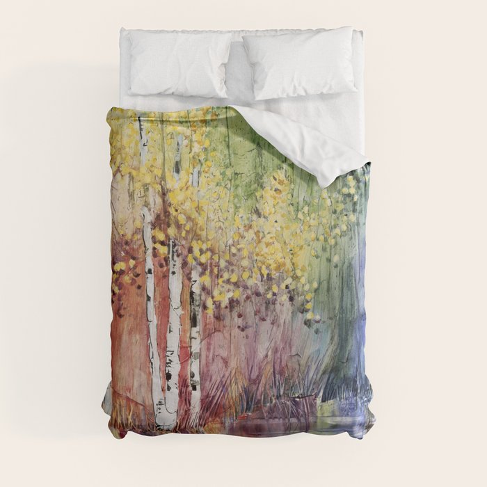 4 Season watercolor collection - summer Duvet Cover