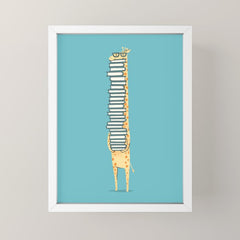 A Book Lover (blue) Mini Art Print