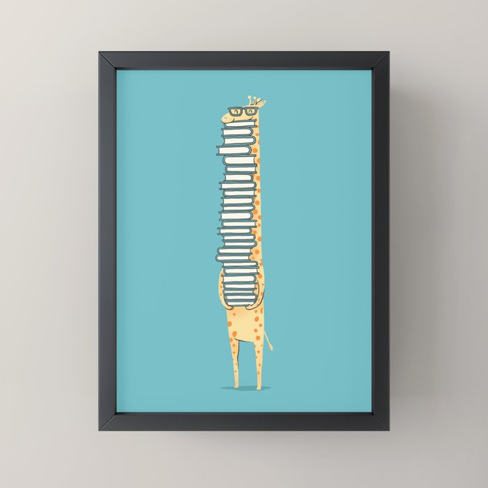 A Book Lover (blue) Mini Art Print