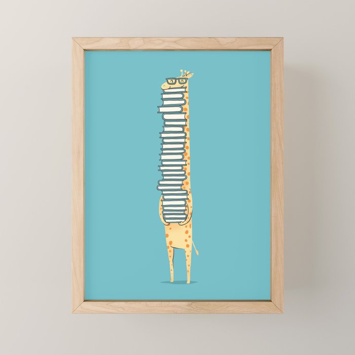 A Book Lover (blue) Mini Art Print